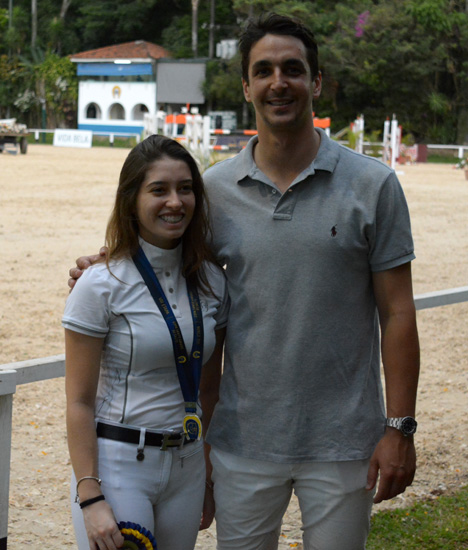 Bianca Rodrigues com seu instrutor Tony Fortino