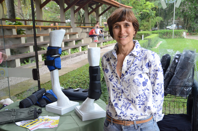 Michele com seus produtos Magnetic Pet esteve entre os patrocinadores da etapa