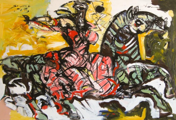 "Cavaleira", obra de Paulo Sayeg que vai estar exposta no Casarão