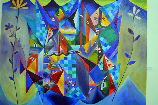 Uma das obras da mostra Arte no Casarão, "Mergulho", de Lucas Pennacchi