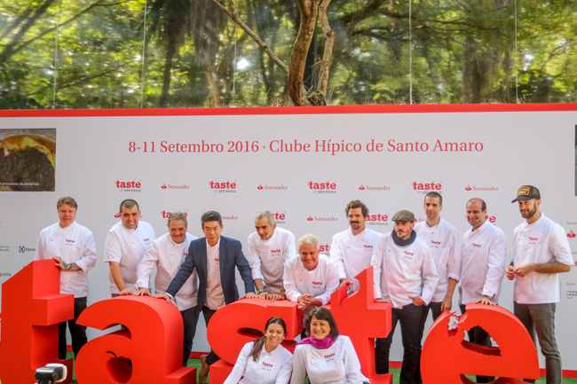 Super Chefs reunião em evento de lançamento do Taste of São Paulo no Clube Hípico de Santo Amaro 